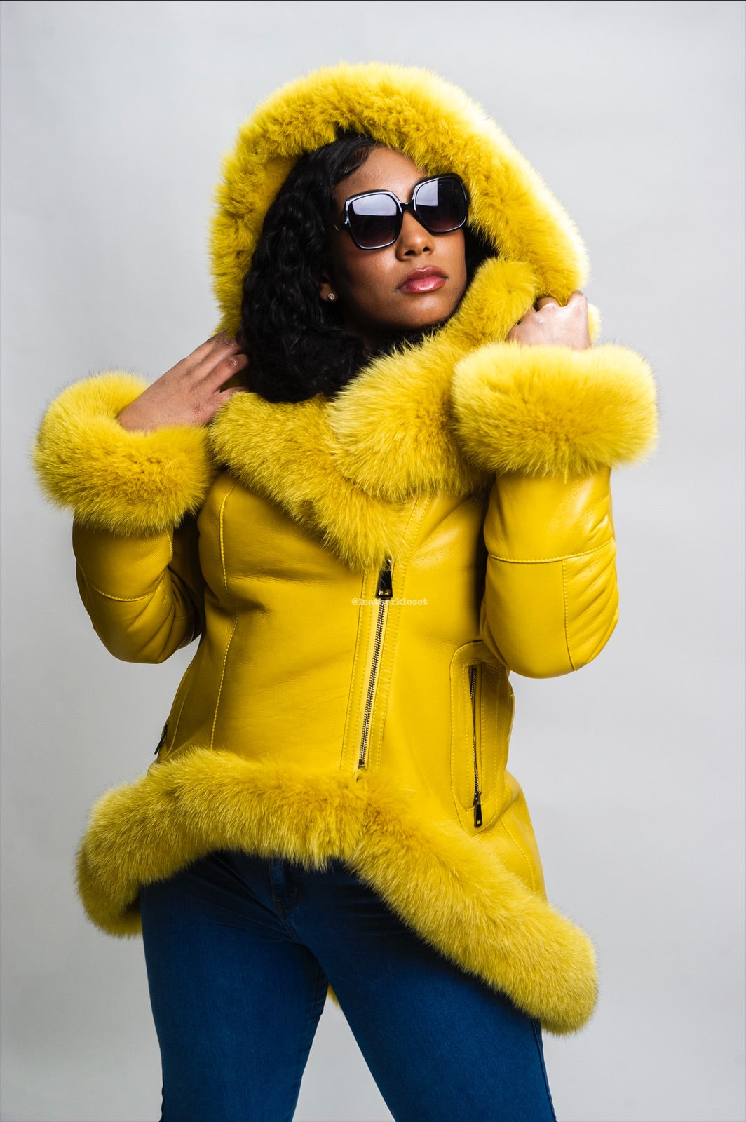 【送料&関税込】Golden  Single-breasted Shearling Jacke Journey Collection Arvel shearling jacket
