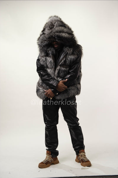 トップス FW1998 gomme hooded fur vest Women's Mia Fox Fur Vest With Hood [Grey Frost] – LeatherKloset