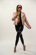 Women's Classic Biker Pink [ SLIM FIT]