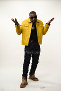 Men's Dylan Jacket Yellow Leather