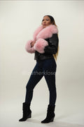 Women's Jay Biker Full Fox Fur [Baby Pink Fox]