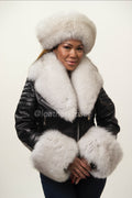 Women's Jay Biker Full Fox Fur With Headband