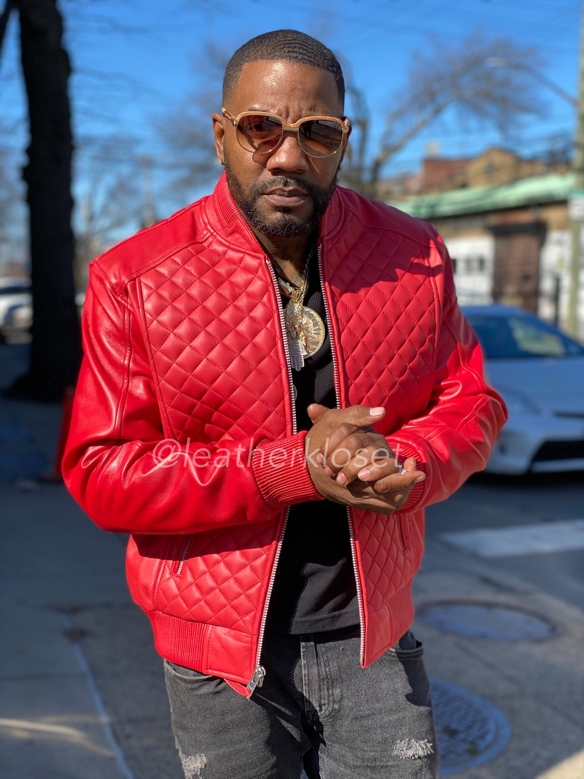 mens red leather jackets