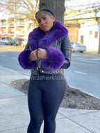 Women's Jay Biker Purple Full Fox Fur [Purple Fox]