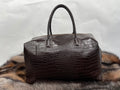 Chocolate Brown Bowler Bag