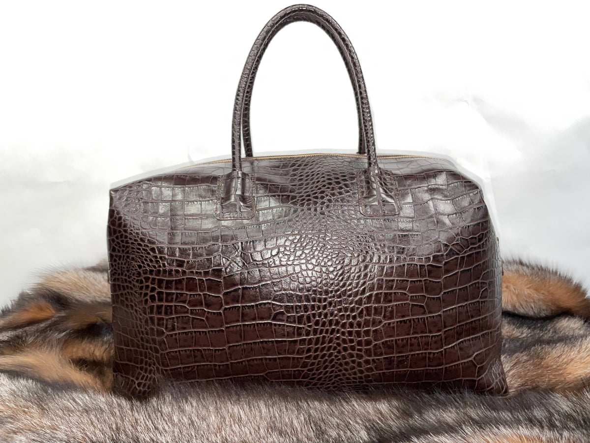 Chocolate Brown Bowler Bag