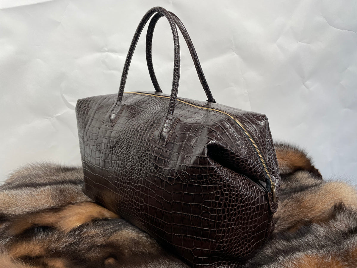 Chocolate Brown Bowler Bag