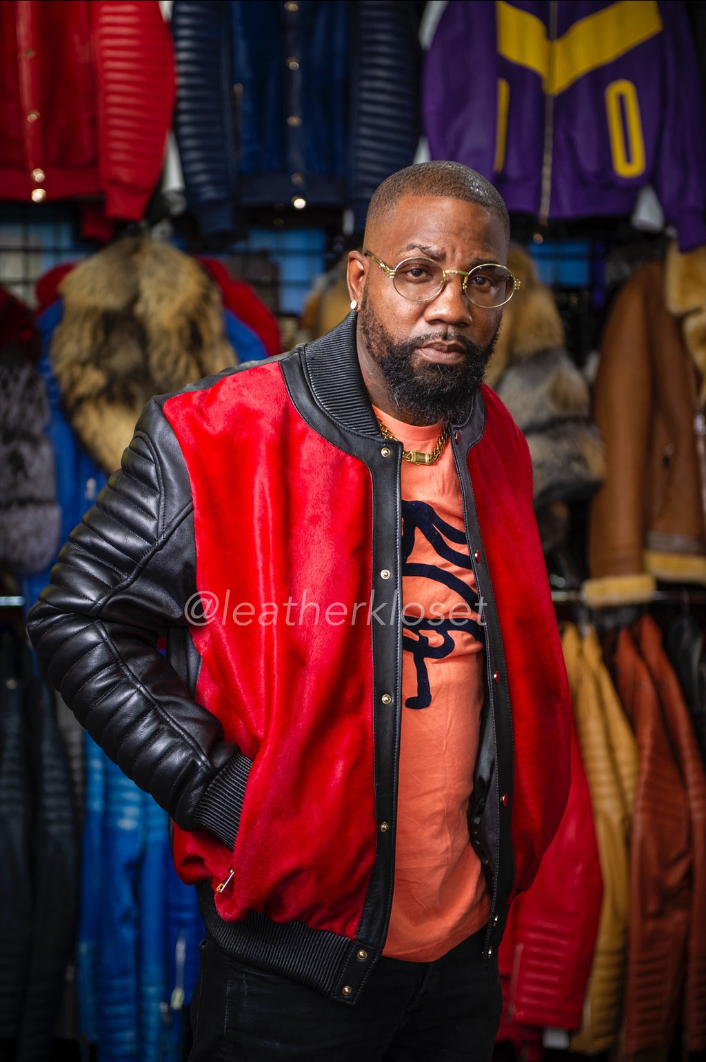 Men's Meek Bomber Jacket [Black/Red]
