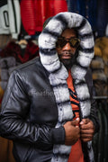 Men's Leather With Chinchilla Rex Combo