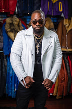 Men's Jay Biker Jacket White