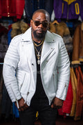 Men's Jay Biker Jacket White