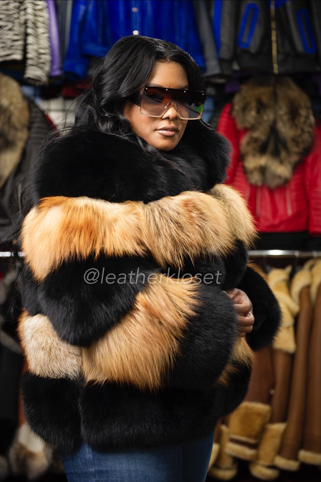 Women's Ava Fox Bomber Jacket Two Tone