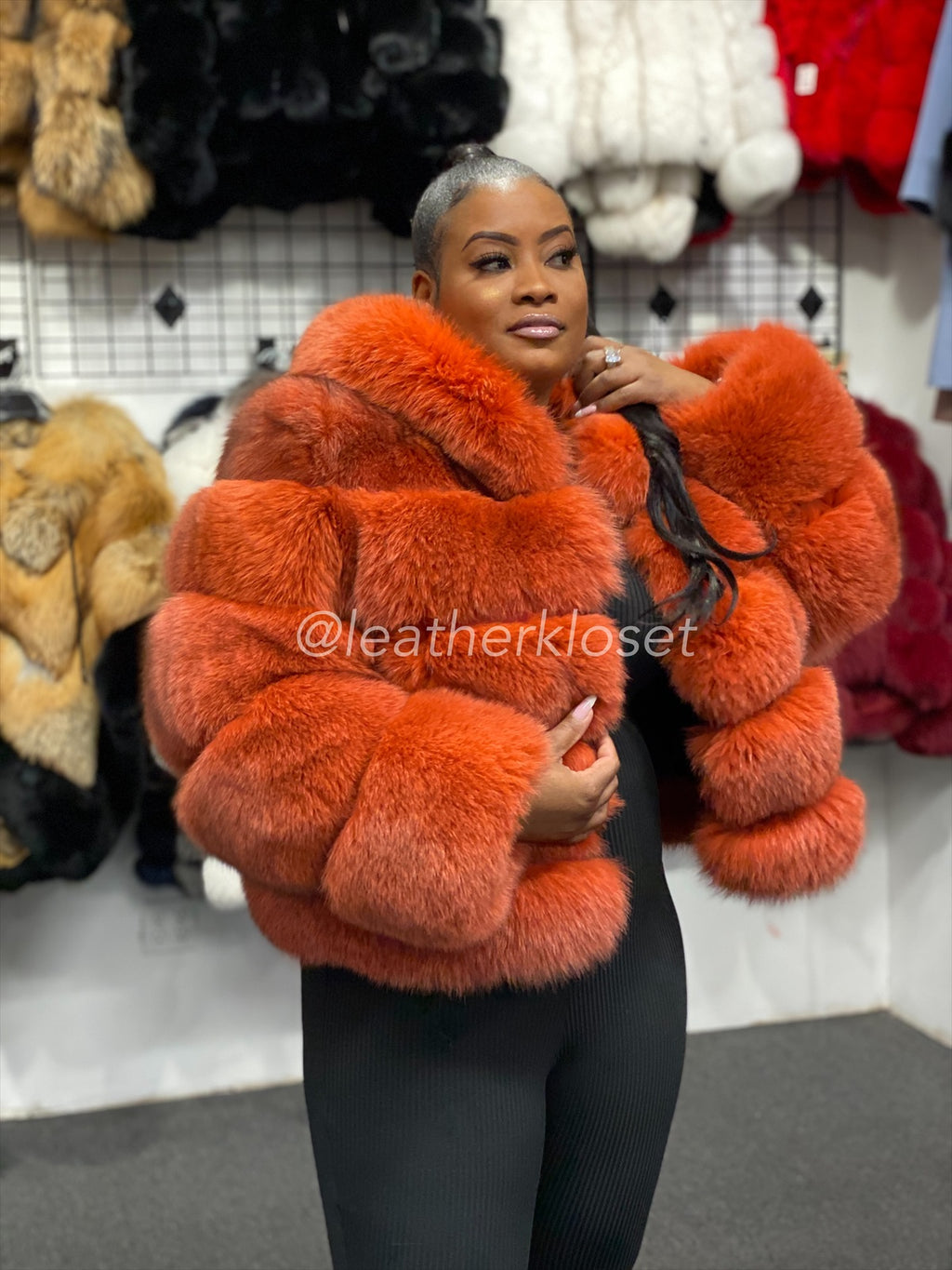 Women's Ava Fox Bomber Jacket [Burnt Orange]