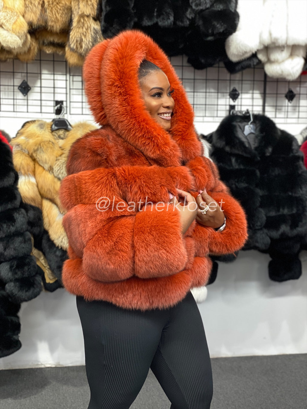 Women's Ava Fox Bomber Jacket [Burnt Orange]