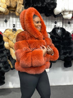 Women's Ava Fox Bomber Jacket [Burnt Orange]