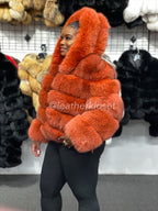 Women's Ava Fox Bomber Jacket [Burnt Orange]