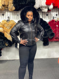 Women's BB Jacket With Premium Fox Fur Hood [Black Fur]