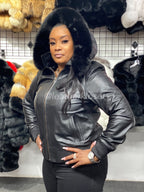 Women's BB Jacket With Premium Fox Fur Hood [Black Fur]
