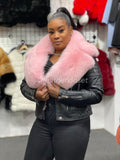 Women's Jay Biker Full Fox Fur [Light Pink Fur]