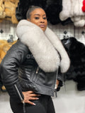Women's Jay Biker Full Fox Fur [Natural White Fur]