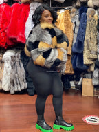 Women's Sharise Crop Fox Bomber [Multi-Color]