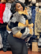 Women's Sharise Crop Fox Bomber [Multi-Color]